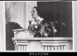 Naiskongressi korraldava toimkonna juhataja L. Eenpalu kõnelemas viiendal üle - eestilisel naiskongressil. 15.12.1935 - EFA