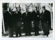 Korp! Fraternitas Estica auvilistlased 1932. a. Vas.: Gustav Reiman, Friedrich Akel, Konstantin Päts, Raimund Thar, Aleksander Paldrock - KM EKLA