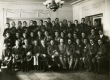 Ungari skaudid "Päevalehe" toimetuse saalis. Eesreas vasakult: 5. toimetaja G. E. Luiga, 7. direktor Fr. Uibopuu ca 19258-28. a. - KM EKLA