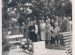 Wulff, Gustav matusepaigal Otepää kalmistul 24. juunil 1960. (Ingrid Loosme, Olga Huff, Ain Metsküla, Paul Rummo, Leida Laidvee, Salme Meos, Jaan Toomla,Edvard Ertis jt) - KM EKLA