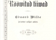 Vilde, Eduard, jutustus "Röövitud tiivad" I anne, 1892, kaas - KM EKLA