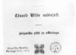 Vilde, Eduard, Karikas kihvti, 1893, Tiitelleht - KM EKLA