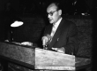 ENSV Kirjanike Liidu IV kongress. 1958. a. August Sang kõnetoolis. - KM EKLA