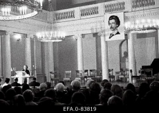 Ungari poeedi ja vabadusvõitleja Sandor Petöfi 150. sünniaastapäeva tähistamine TRÜ aulas. 1973