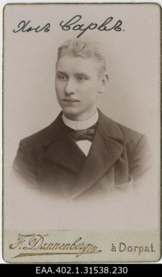 Jaan Sarv, portreefoto. 1899