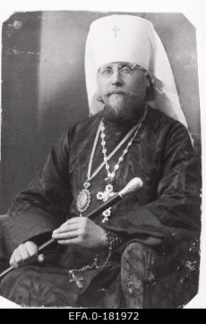 Tallinna ja kogu Eestimaa apostliku õigeusu kiriku pea, metropoliit Aleksander (Paulus). 1925