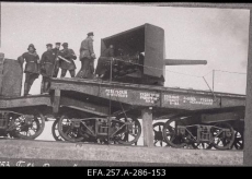 Soomusrongi Lennuk 130mm meresuurtükk Vabadussõja ajal Orava mõisat pommitamas. 03.1919