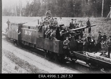 Laiarööpmelise soomusrongi nr 3 suurtükiplatvorm "Onu Tom" võitluste ajal Landeswehriga [1919]