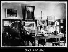 Maalikunstnik Rudolf Lepiku korraldatud kahekuulistel maali- ja joonistamiskursustel valminud tööde ekspositsioon Viljandis. 19.07.1911