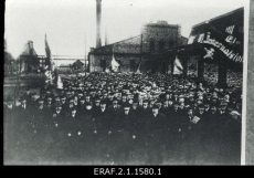 Dvigateli tööliste demonstratsioon. 1917