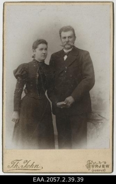 Baltimaade mõisnike fotod. Abielupaar. 1890-ndad