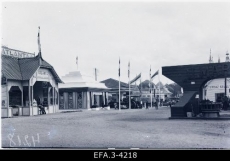 Vaade paviljonidele Eesti tööstuse ja kaubanduse näitusel Näituse väljakul. 1922