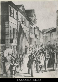 Tartu vaateid 1885. a. R. v. zur Mühlenilt
Komitaat, repro Julius Rudolf von zur Mühleni litograafiast