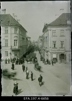 Rüütli tänav. Vasakul postkontor. Tartu [1900-1917]