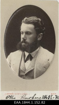 Korporatsiooni "Livonia" liige parun Otto Budberg, portreefoto (1870-ndad - 1880-ndad)