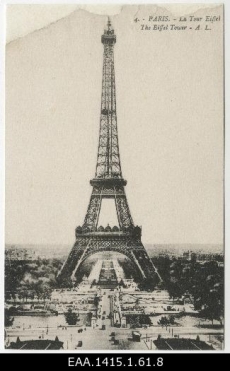 Fotopostkaart Eiffeli tornist 1900-ndad - 1910-ndad
