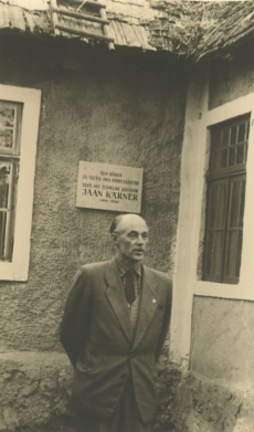 Jaan Kärneri mälestustahvli avamine Käo Kinksepal 27. mai 1961. Kõneleb Rudolf Sirge