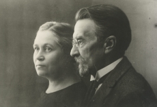 August Kitzberg abikaasaga 