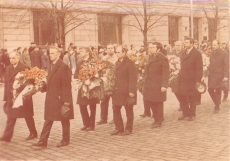 Friedebert Tuglase matused 1971 aprillis Tallinnas