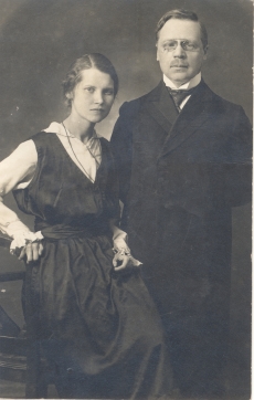 Eduard Hubel ja Vanda Hubel pulmapäeval