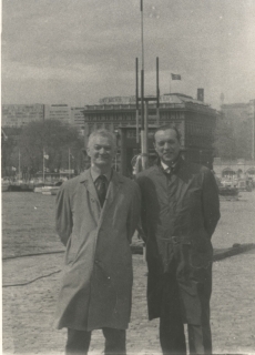 Karl Ristikivi ja R.-P. Keer  Stockholmis 1966. a