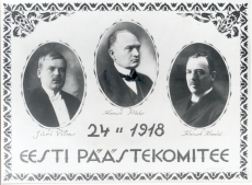 Eesti Päästekomitee 24.02.1918. Jüri Vilms, Konstantin Päts ja Konstantin Konik