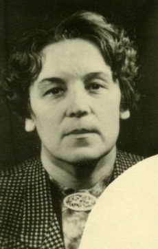 Betti Alver 26. jaanuaril 1957. a [dokumendifoto]
