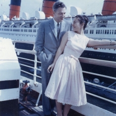 Aleksender Aspel koos abikaasaga laeval 02.06.1959