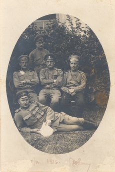 Johannes Vares-Barbarus sõjakaaslastega I Maailmasõjas 1916. a