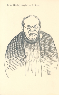 Karl August Hindrey karikatuur