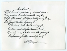 Hans Pöögelmann. Luuletus "Meteor".