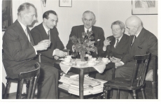 Oskar, Kuusma, Imant Rebane, August Mälk, Johannes Aavik, Artur Adson. Märts, 1963