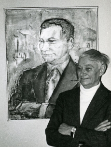 Karl Ristikivi oma portreega