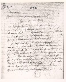 Gustav A. Oldekopi kiri K. G. Sonntag'ile, 11. VIII 1819, lk 1 