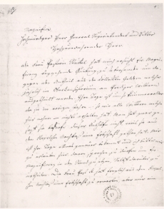 Gustav A. Oldekopi kiri K. G. Sonntag'ile, 19. XI 1822, lk 1