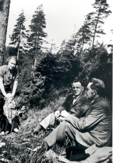 E. Tuglas, Treumann, F. Tuglas Kirkkoharju, Soome, juuli 1938