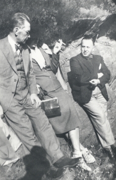 F. Tuglas, E. Tuglas, V. Treumann Norra-reisil, juuli 1939
