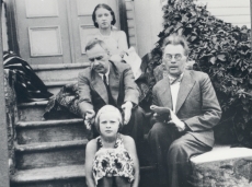 E. Eesorg, P. Kurvits, E. Tuglas, F. Tuglas Meriväljal, aug 1939