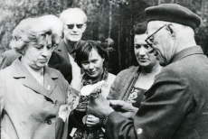 Kersti Merilaas, August Sang, Eha Lättemäe, Kiira Rebane ja Rudolf Sirge Karjalas 1968. a. 