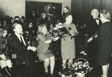 Erni Hiire 75. juubeli tähistamine  Kirjanike Majas 24. 03. 1975