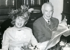 Valmar Adams koos abikaasa Leida Aleksejevaga oma 75. juubelil 30. jaanuaril 1974. a TRÜ kohvikus