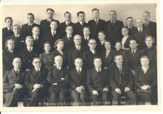 III filisoofiaõpetajate päev 27.-28.03.1940. Esimeses reas vasakult viies Johannes Aavik