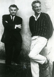 Ives Bonnefoy ja Aleksander Aspel 1966. a. suvel Biot's, Prantsusmaal.