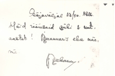 Johannes Barbarus'e kiri 13. XII 1916. a foto A-30:135 tagaküljel