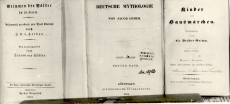 Tiitellehti: J. G. v. Herder, Stimmen der Völker, 1815; J. Grimm, Deutsche Mythologie, 1854; Brüder Grimm, Kinder und Hausmärchen, 1843