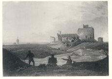 O. F. Pistohlkors, Rakvere - Vallimägi. Esiplaanil paremal F. r Faehlmann. Õlimaal 1838