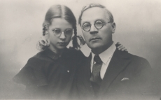 Eduard Hubel tütrega 1936 või 1937