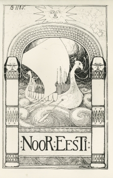Noor-Eesti III, kaas. N. Triigi joonistus 1908