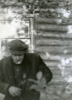 August Toomingas (Kusta Toom) Rõngus Koruste küla metsas 1965. a