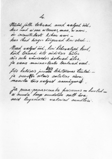 Marie Under luuletus kogust "Eelõitseng", 1918